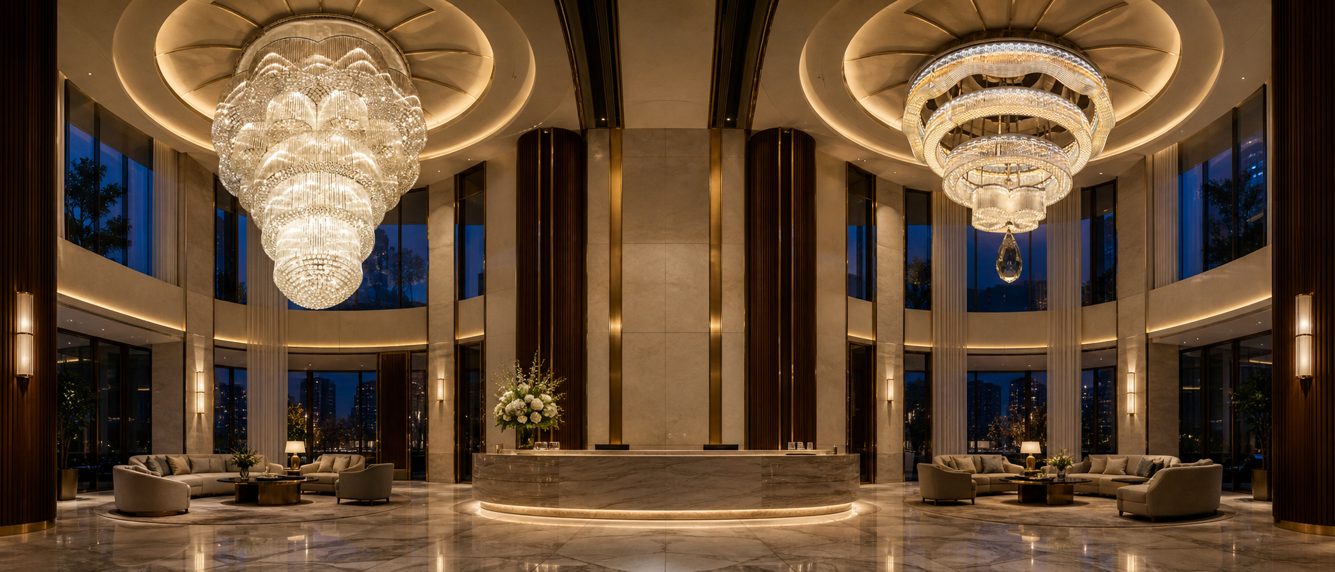 Pendant Lights in a hospitality concept scene